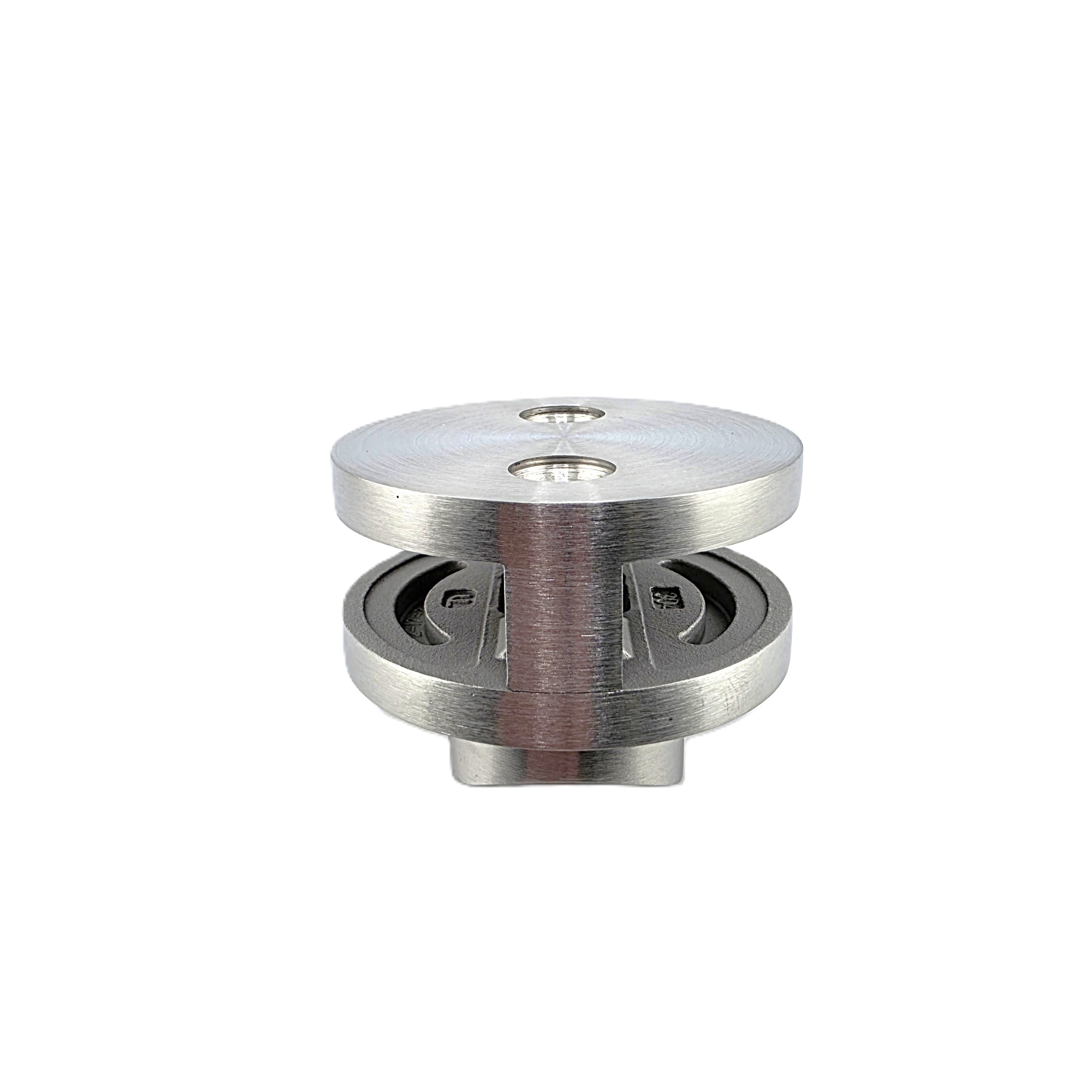 V2A GLASH Ø 60 mm Anschluss an Rohr Ø 42,4 mm