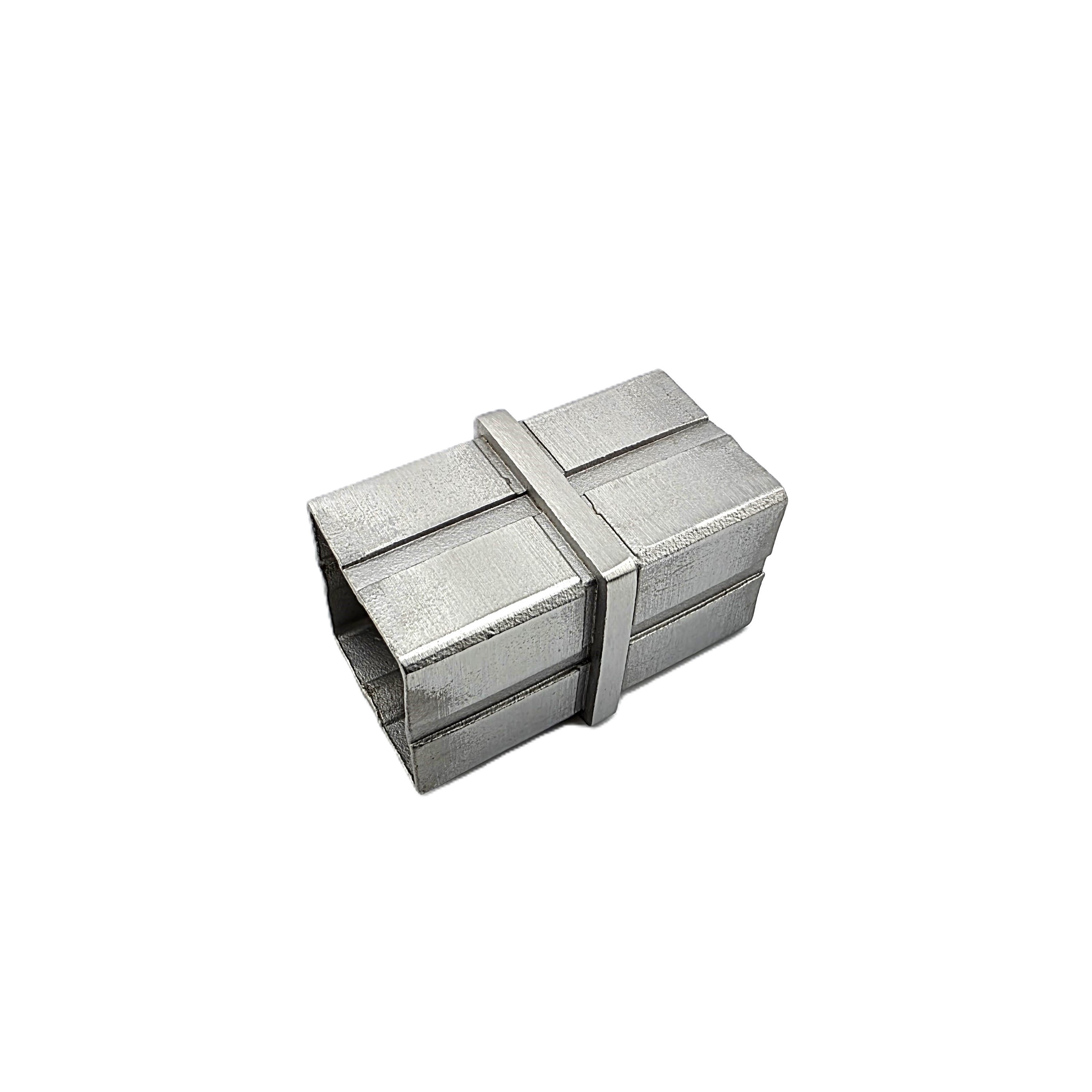 V2A-Rohrverbinder 40 x 40 x 2 mm