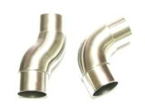 90° Bogen Steckbogen aus Edelstahl, geschliffen K240  verdrehbar für Rohr Ø 33,7 x 2 mm 